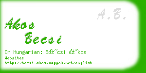 akos becsi business card